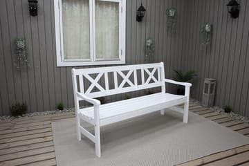 Europe Utesofa 3-seter - Hvit - Hagemøbler & utemiljø - Utesofa - Hagebenk & utebenk