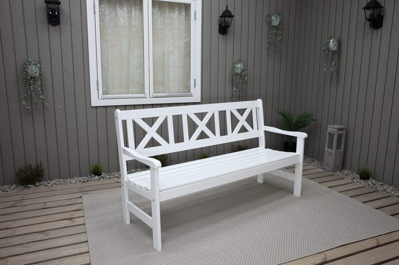 Europe Utesofa 3-seter - Hvit - Hagemøbler & utemiljø - Utesofa - Hagebenk & utebenk