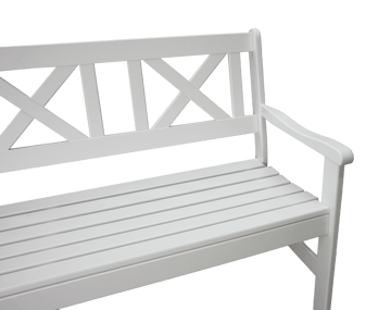 Europe Utesofa 3-seter - Hvit - Hagemøbler & utemiljø - Utesofa - Hagebenk & utebenk