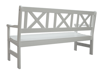 Europe Utesofa 3-seter - Hvit - Hagemøbler & utemiljø - Utesofa - Hagebenk & utebenk