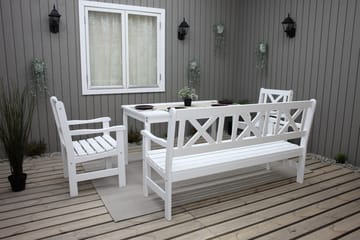 Europe Utesofa 3-seter - Hvit - Hagemøbler & utemiljø - Utesofa - Hagebenk & utebenk