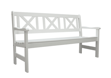 Europe Utesofa 3-seter - Hvit - Hagemøbler & utemiljø - Utesofa - Hagebenk & utebenk