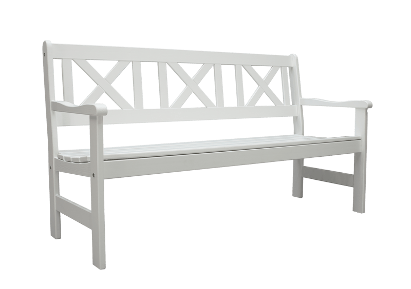 Europe Utesofa 3-seter - Hvit - Hagemøbler & utemiljø - Utesofa - Hagebenk & utebenk