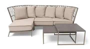 Hillerstorp Jet Set loungesofa 3-seter - Beige - Hagemøbler & utemiljø - Loungemøbler - Loungesofaer