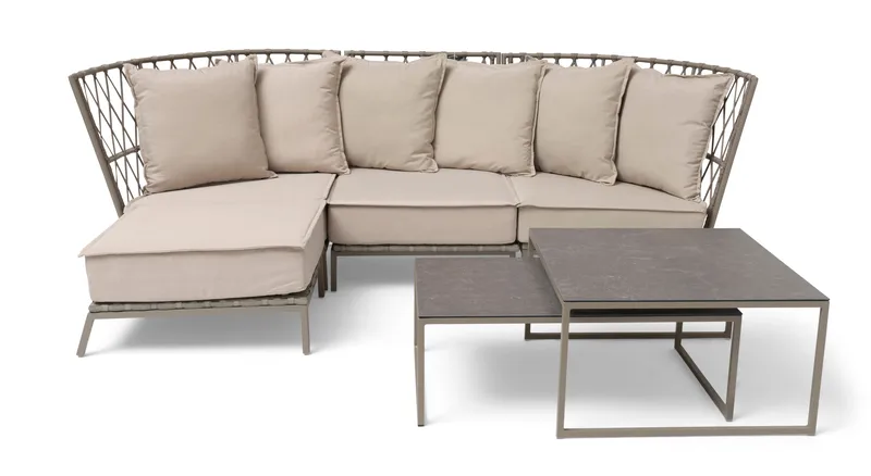 Hillerstorp Jet Set loungesofa 3-seter - Beige - Hagemøbler & utemiljø - Loungemøbler - Loungesofaer