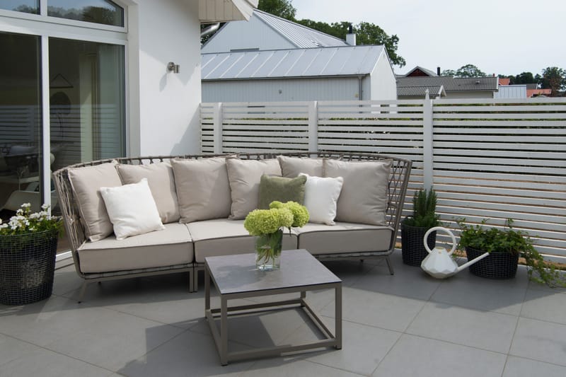 Hillerstorp Jet Set loungesofa 3-seter - Beige - Hagemøbler & utemiljø - Loungemøbler - Loungesofaer