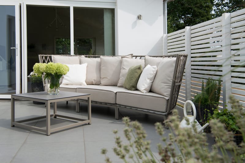 Hillerstorp Jet Set loungesofa 3-seter - Beige - Hagemøbler & utemiljø - Loungemøbler - Loungesofaer