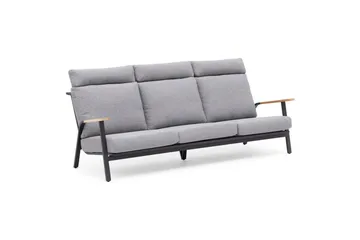 Hillerstorp Kungshult utesofa 3-seter grå - Hagemøbler & utemiljø - Loungemøbler - Loungesofaer