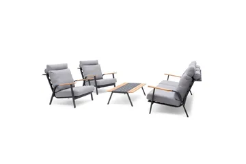 Hillerstorp Kungshult utesofa 3-seter grå - Hagemøbler & utemiljø - Loungemøbler - Loungesofaer