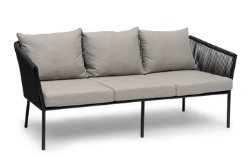 Hillerstorp Lersund utesofa svart/grå - Svart/Grå - Hagemøbler & utemiljø - Loungemøbler - Loungesofaer