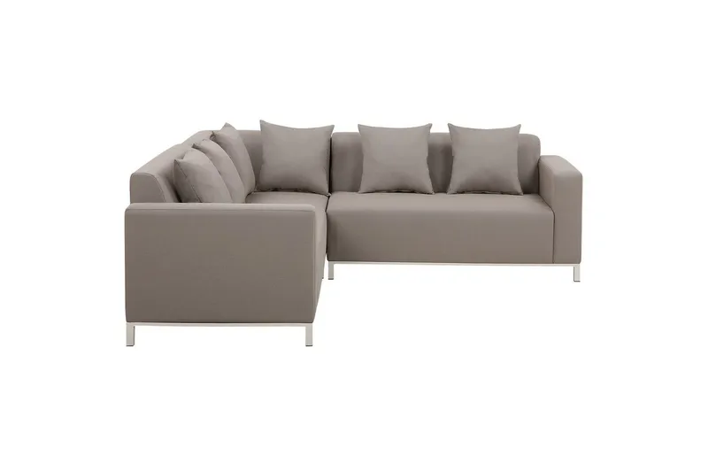 Hörnsoffa Beliani Belize Beige||White - Hagemøbler & utemiljø - Loungemøbler - Loungegrupper