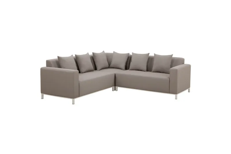 Hörnsoffa Beliani Belize Beige||White - Hagemøbler & utemiljø - Loungemøbler - Loungegrupper