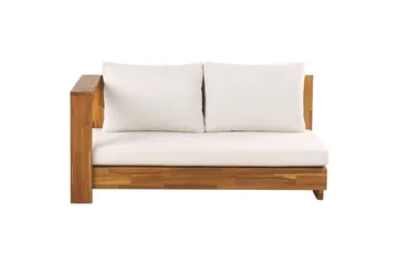 Hörnsoffa Beliani Marettimo Light wood||White - Hagemøbler & utemiljø - Loungemøbler - Loungesofaer