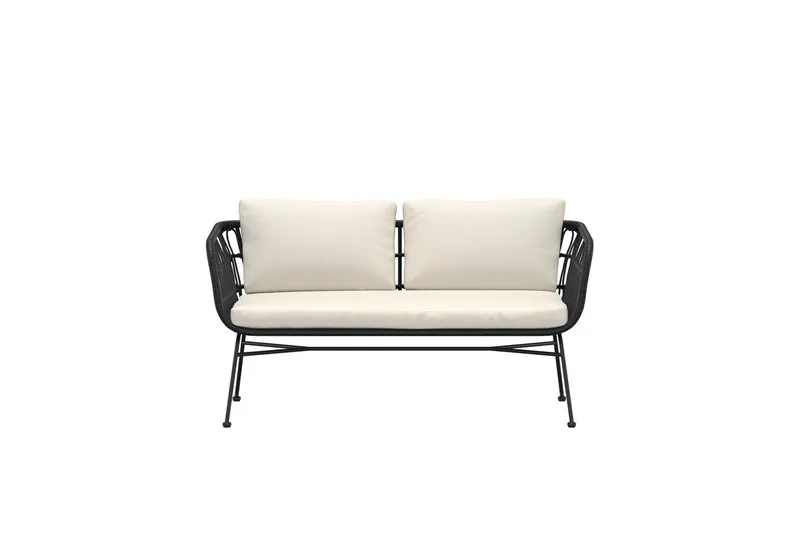 Isola 3-seters sofa utendørs - Svart - Hagemøbler & utemiljø - Loungemøbler - Loungesofaer