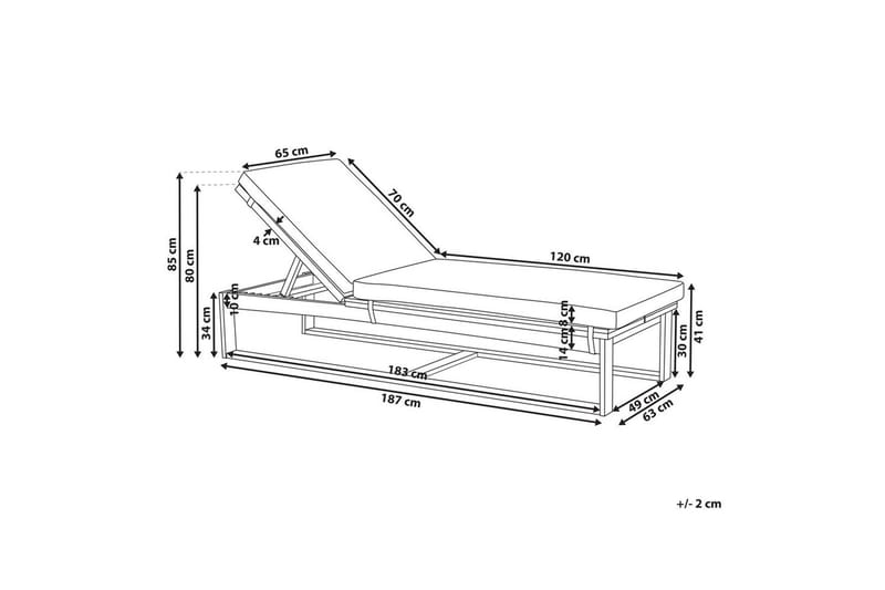 Lenestol Azzanello - Hagemøbler & utemiljø - Stoler & Lenestoler - Solsenger & solvogner