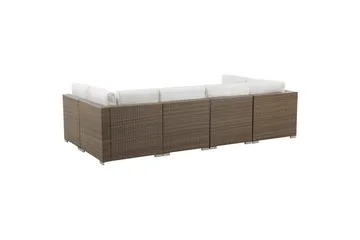 Loungegrupp Beliani Belvedere Brown||White - Hagemøbler & utemiljø - Loungemøbler - Loungegrupper
