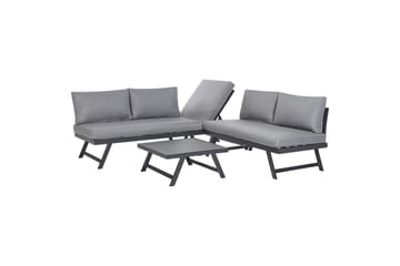 Loungegrupp Beliani Coccorino Grey||Black - Hagemøbler & utemiljø - Loungemøbler - Loungegrupper