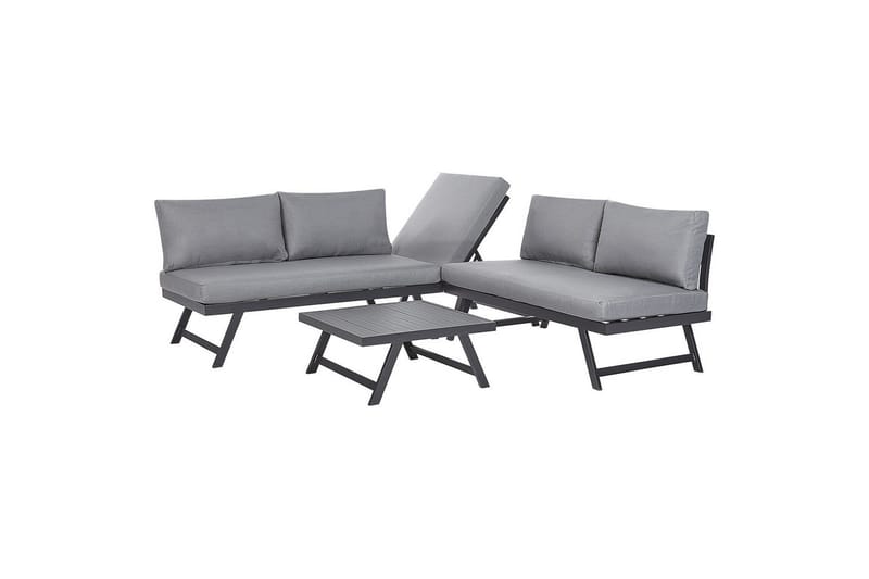 Loungegrupp Beliani Coccorino Grey||Black - Hagemøbler & utemiljø - Loungemøbler - Loungegrupper