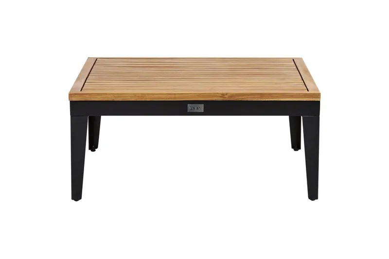 Loungegrupp med fotpall Beliani Bracciano 3-Sits Beige||Light wood||Black - Hagemøbler & utemiljø - Loungemøbler - Loungegrupper