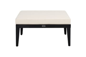 Loungegrupp med fotpall Beliani Bracciano 3-Sits Beige||Light wood||Black - Hagemøbler & utemiljø - Loungemøbler - Loungegrupper