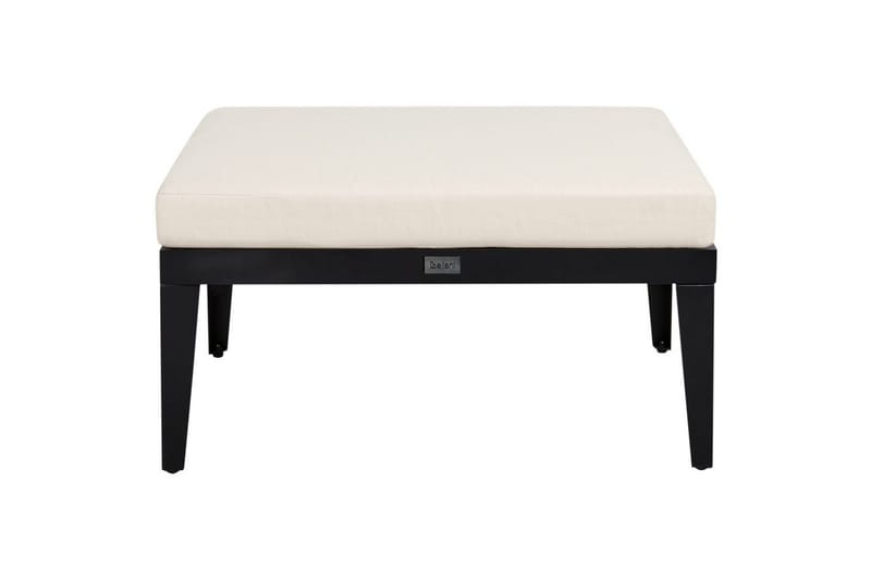 Loungegrupp med fotpall Beliani Bracciano 3-Sits Beige||Light wood||Black - Hagemøbler & utemiljø - Loungemøbler - Loungegrupper