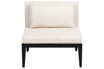 Loungegrupp med fotpall Beliani Bracciano 4-Sits Beige||Light wood||Black - Hagemøbler & utemiljø - Loungemøbler - Loungegrupper