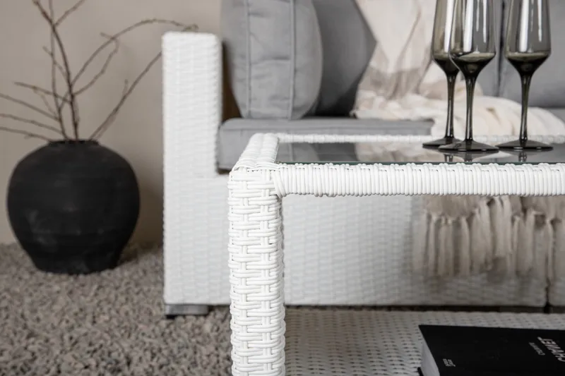 Amazon loungesofa utendørs - Grå/hvit - Hagemøbler & utemiljø - Loungemøbler - Loungegrupper