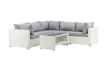 Amazon loungesofa utendørs - Grå/hvit - Hagemøbler & utemiljø - Loungemøbler - Loungegrupper