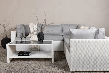 Amazon loungesofa utendørs - Grå/hvit - Hagemøbler & utemiljø - Loungemøbler - Loungegrupper