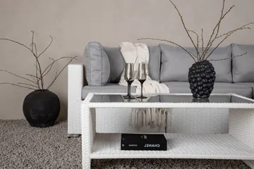 Amazon loungesofa utendørs - Grå/hvit - Hagemøbler & utemiljø - Loungemøbler - Loungegrupper