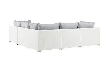 Amazon loungesofa utendørs - Grå/hvit - Hagemøbler & utemiljø - Loungemøbler - Loungegrupper