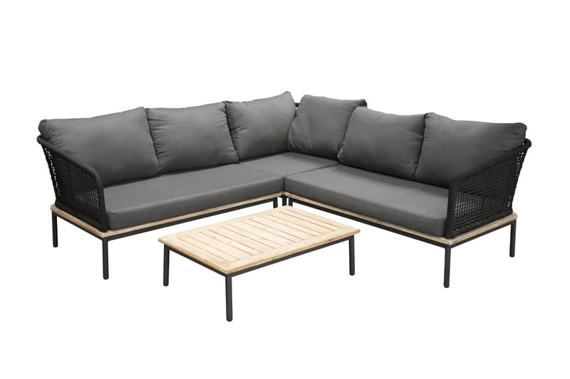 Andorra Hjørnesofa - Svart/Grå - Hagemøbler & utemiljø - Loungemøbler - Loungegrupper
