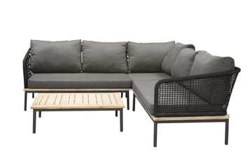 Andorra Hjørnesofa - Svart/Grå - Hagemøbler & utemiljø - Loungemøbler - Loungegrupper