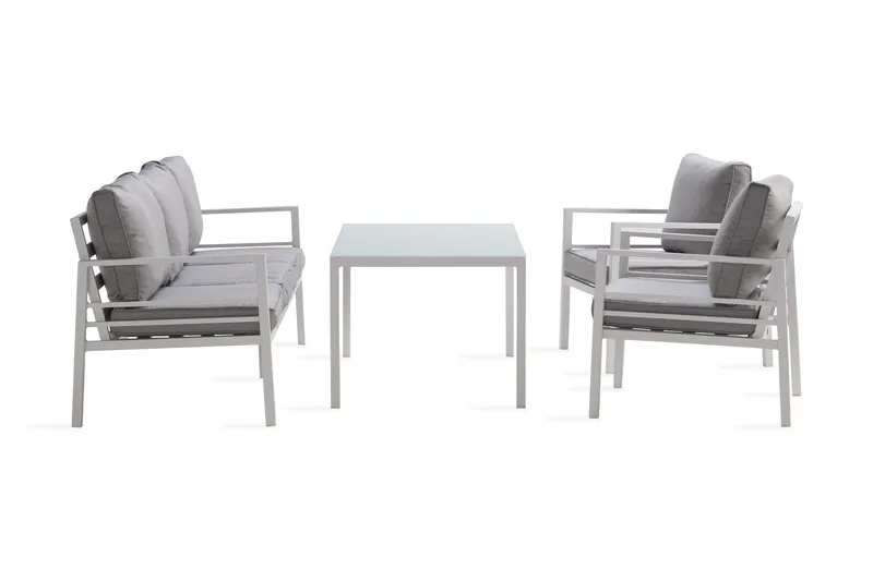 Ariany Sofagruppe - Hvit/Grå - Hagemøbler & utemiljø - Loungemøbler - Loungegrupper
