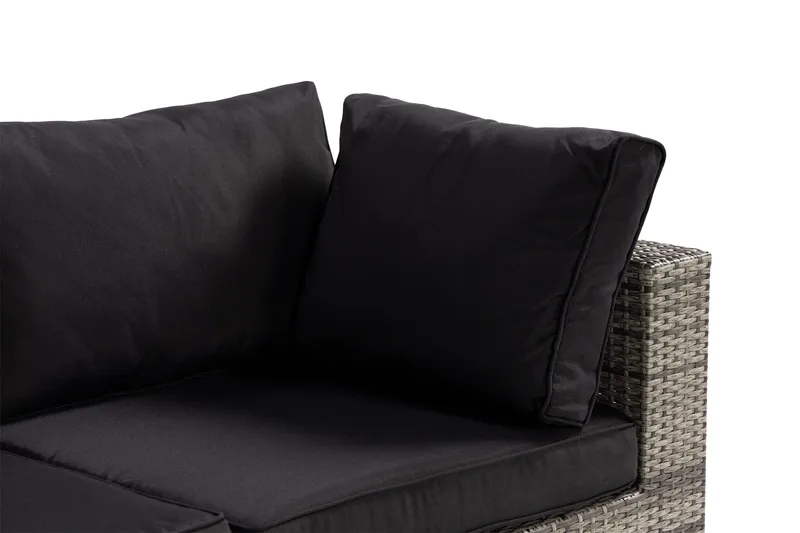 Bahamas 2h, 1 bord/divan Grå - Kunstrotting - Hagemøbler & utemiljø - Loungemøbler - Loungegrupper