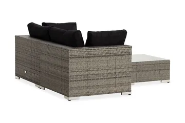 Bahamas 2h, 1 bord/divan Grå - Kunstrotting - Hagemøbler & utemiljø - Loungemøbler - Loungegrupper