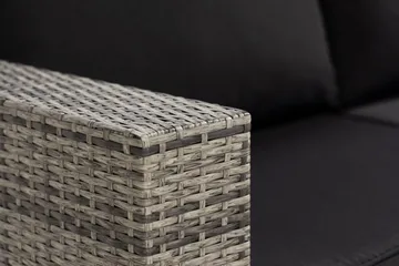 Bahamas 2h, 1 bord/divan Grå - Kunstrotting - Hagemøbler & utemiljø - Loungemøbler - Loungegrupper