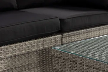 Bahamas 2h, 1 bord/divan Grå - Kunstrotting - Hagemøbler & utemiljø - Loungemøbler - Loungegrupper