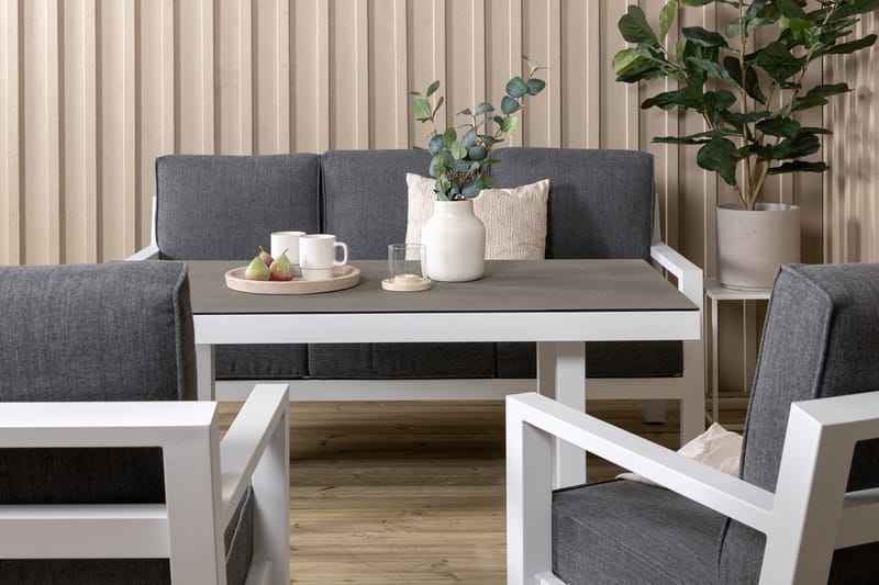 Barcelona Loungegruppe - Hvit - Hagemøbler & utemiljø - Loungemøbler - Loungegrupper