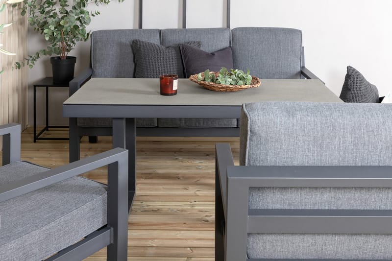 Barcelona loungegruppe svart - Venture Home - Hagemøbler & utemiljø - Loungemøbler - Loungegrupper