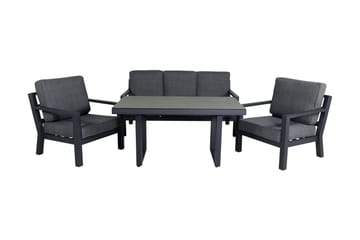 Barcelona loungegruppe svart - Venture Home - Hagemøbler & utemiljø - Loungemøbler - Loungegrupper