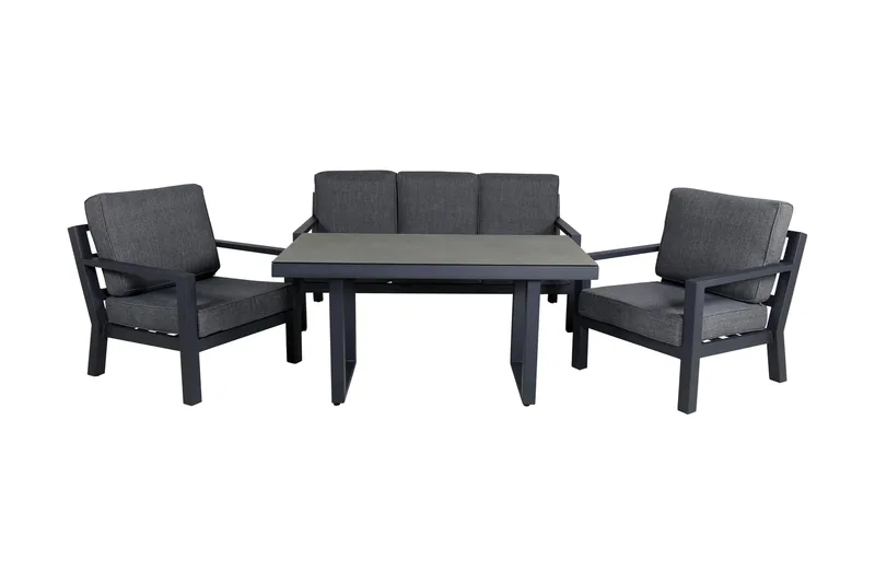Barcelona loungegruppe svart - Venture Home - Hagemøbler & utemiljø - Loungemøbler - Loungegrupper
