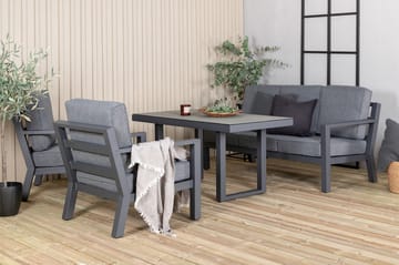 Barcelona loungegruppe svart - Venture Home - Hagemøbler & utemiljø - Loungemøbler - Loungegrupper