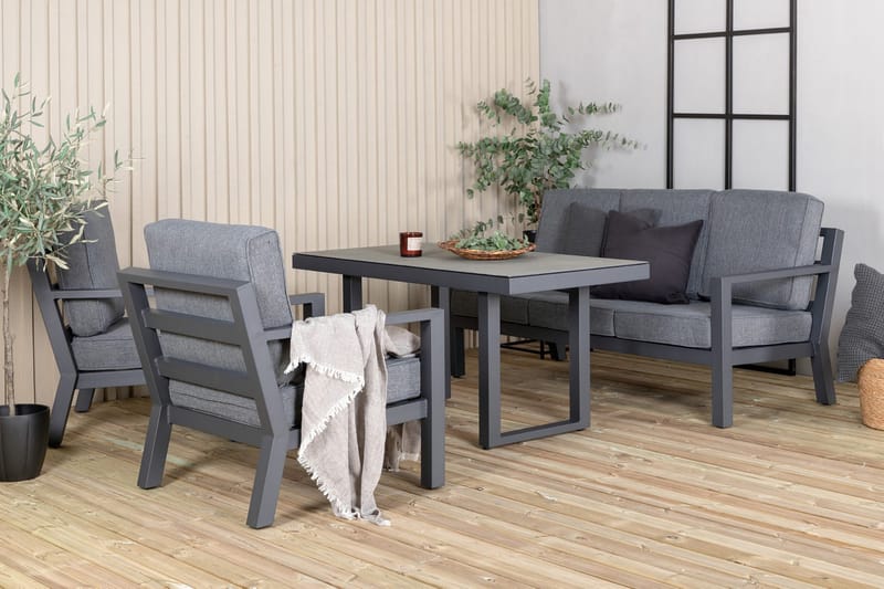 Barcelona loungegruppe svart - Venture Home - Hagemøbler & utemiljø - Loungemøbler - Loungegrupper