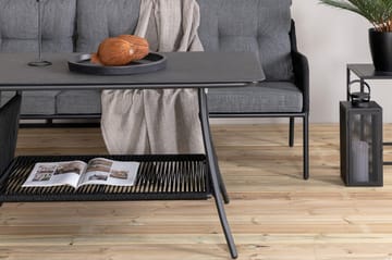 Berlin hjørneloungegruppe utendørs svart/grå - Venture Home - Hagemøbler & utemiljø - Loungemøbler - Loungegrupper