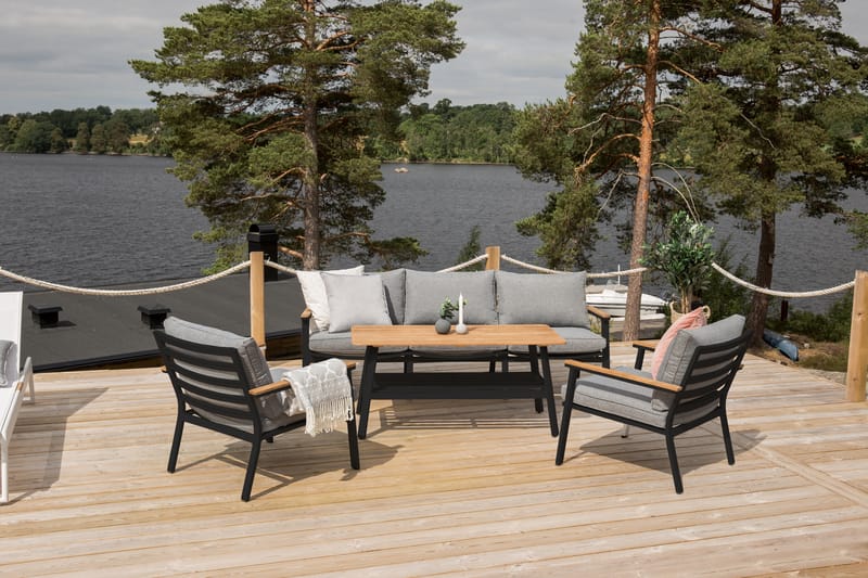 Brasilia Loungegruppe Svart - Venture Home - Hagemøbler & utemiljø - Loungemøbler - Loungegrupper