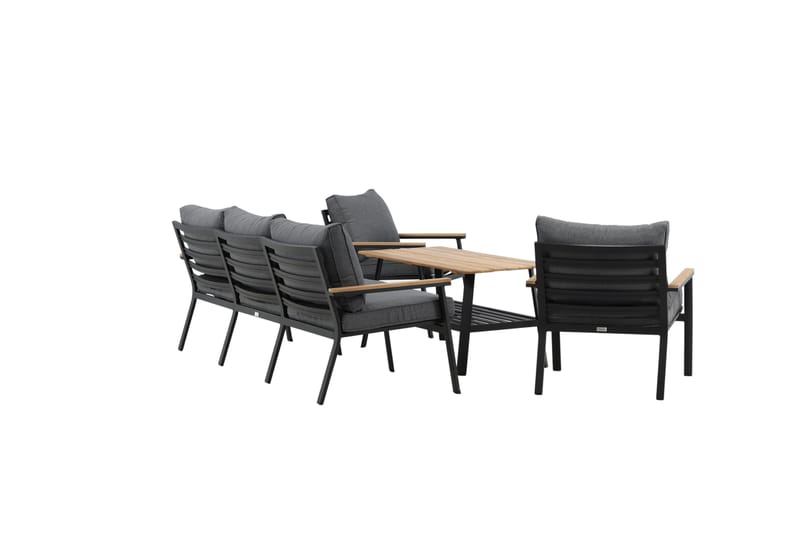 Brasilia Loungegruppe Svart - Venture Home - Hagemøbler & utemiljø - Loungemøbler - Loungegrupper
