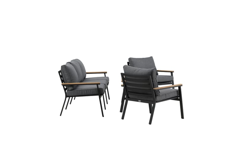 Brasilia Loungegruppe Svart - Venture Home - Hagemøbler & utemiljø - Loungemøbler - Loungegrupper