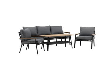 Brasilia Loungegruppe Svart - Venture Home - Hagemøbler & utemiljø - Loungemøbler - Loungegrupper