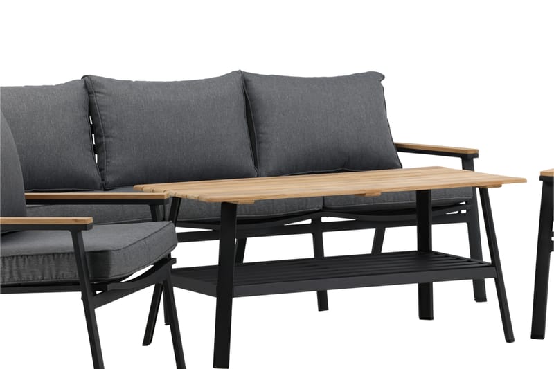 Brasilia Loungegruppe Svart - Venture Home - Hagemøbler & utemiljø - Loungemøbler - Loungegrupper